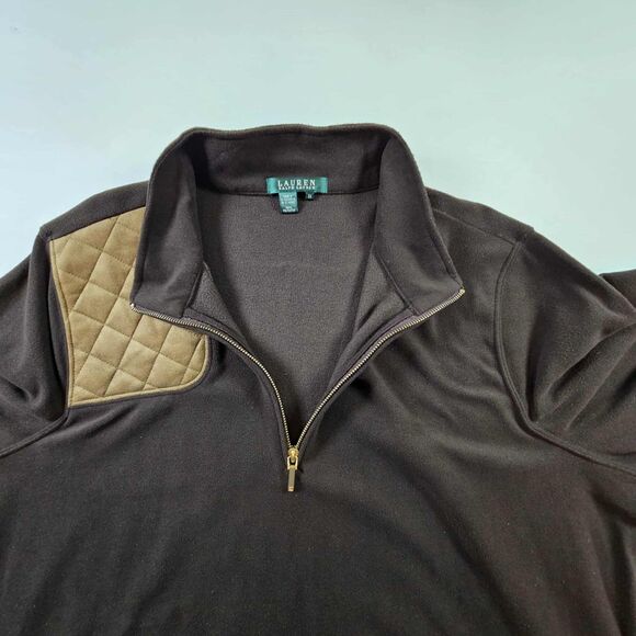 Lauren Ralph Lauren 3X Brown Fleece Pullover Suede Womens Top - Picture 8 of 10